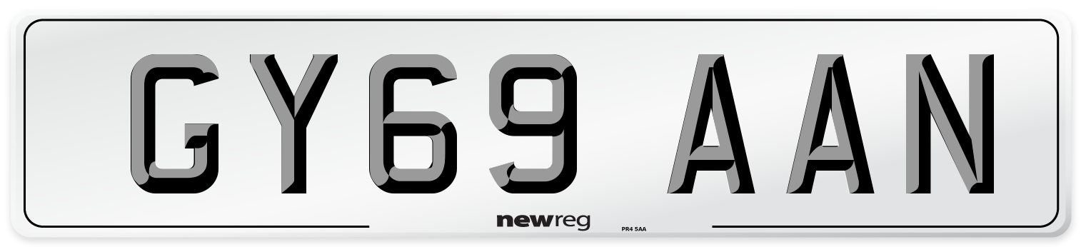 GY69 AAN Number Plate from New Reg